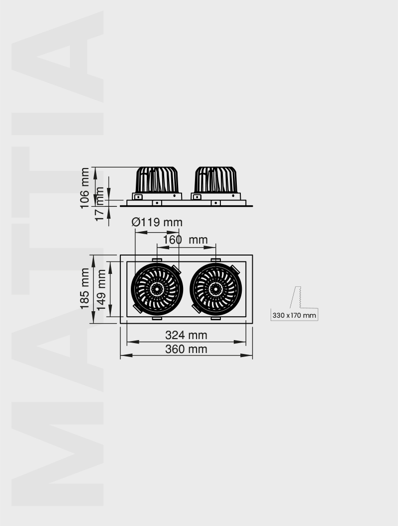 MATTİA SERİSİ MD 119-2-118 SIVA ALTI SPOT